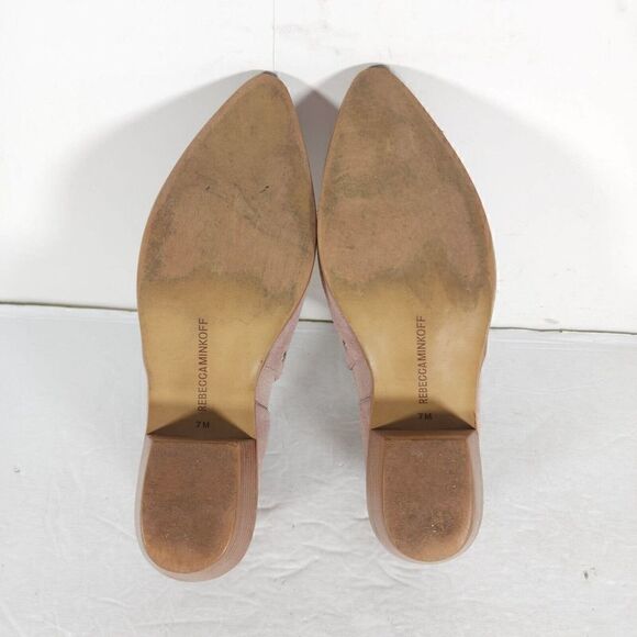 Rebecca Minkoff Women's Annette US 7M Pink Suede Studded Cut Out Bootie Boots - Picture 11 of 12